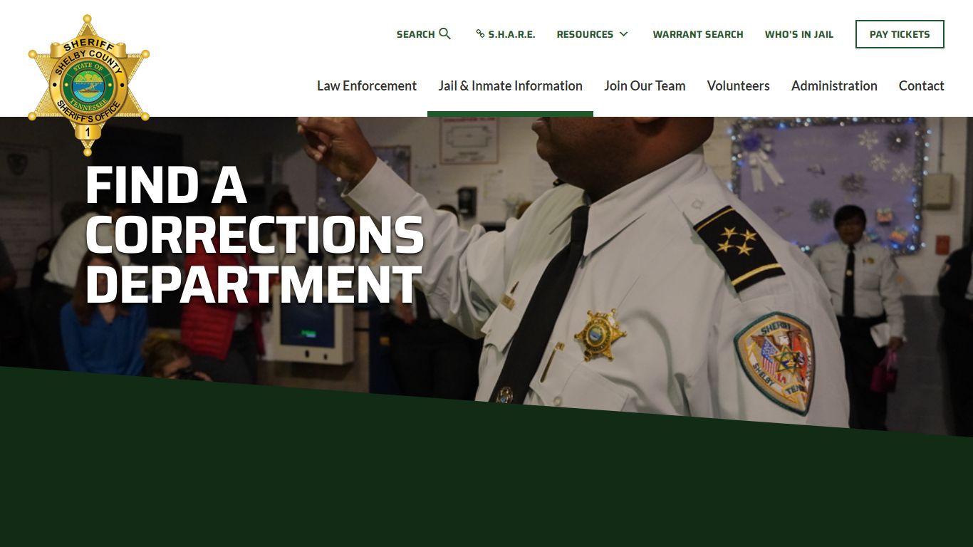 Find a Corrections Department | Shelby County Sheriff